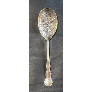 HTS EPNS Silverplate Berry Fruit Serving Spoon Made In England Vintage 30s